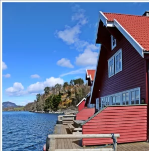 Solvåg Bootshaus Hütte 6 Fjord