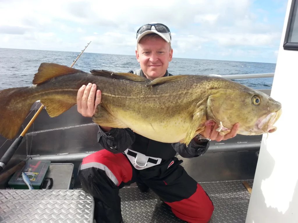 Unsere glücklichen Angler zum Ferienhaus Ferienwohnung Laksen