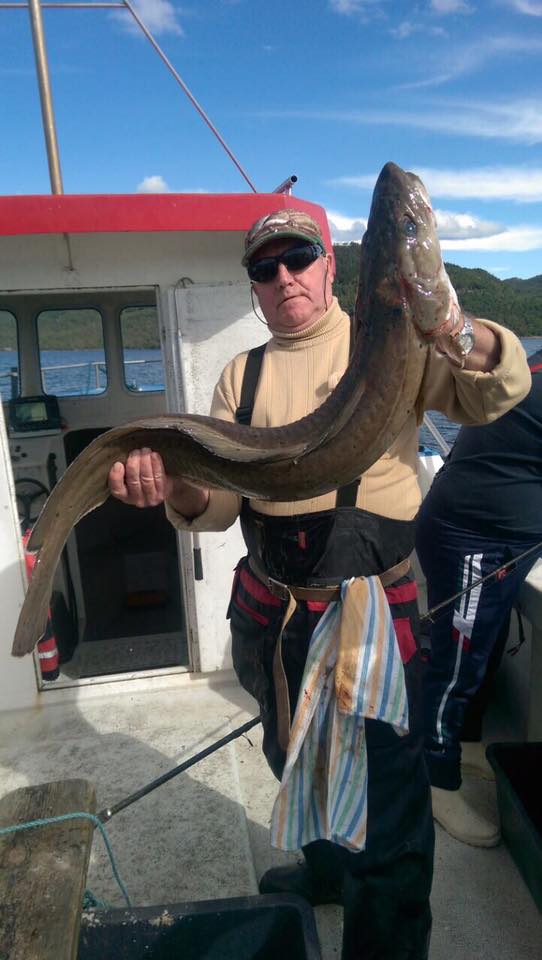Unsere glücklichen Angler zum Ferienhaus Solvag Apartment