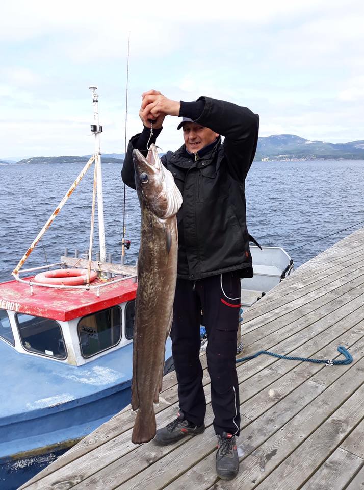 Unsere glücklichen Angler zum Ferienhaus Solvag Apartment