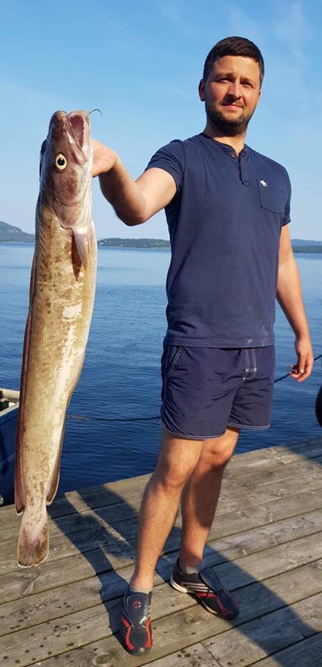 Unsere glücklichen Angler zum Ferienhaus Solvag Apartment