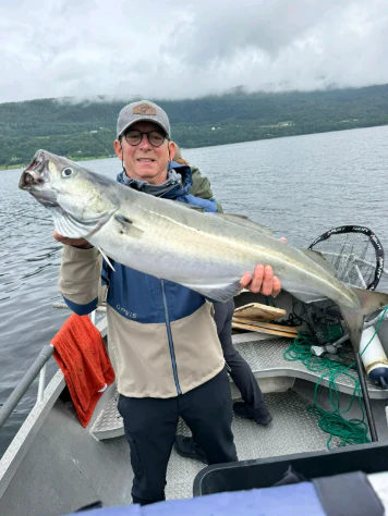 Unsere glücklichen Angler zum Ferienhaus Fiskerhus Gouw