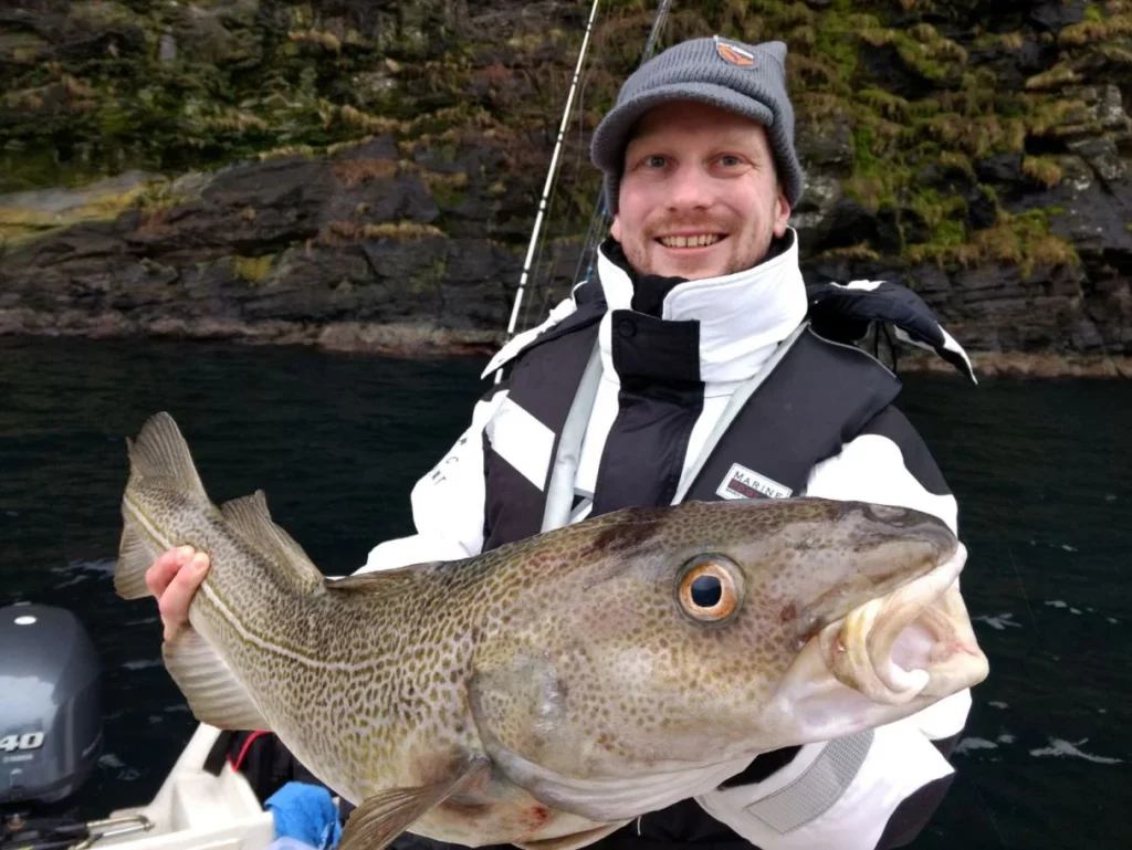 Unsere glücklichen Angler zum Ferienhaus Ferienwohnung Laksen