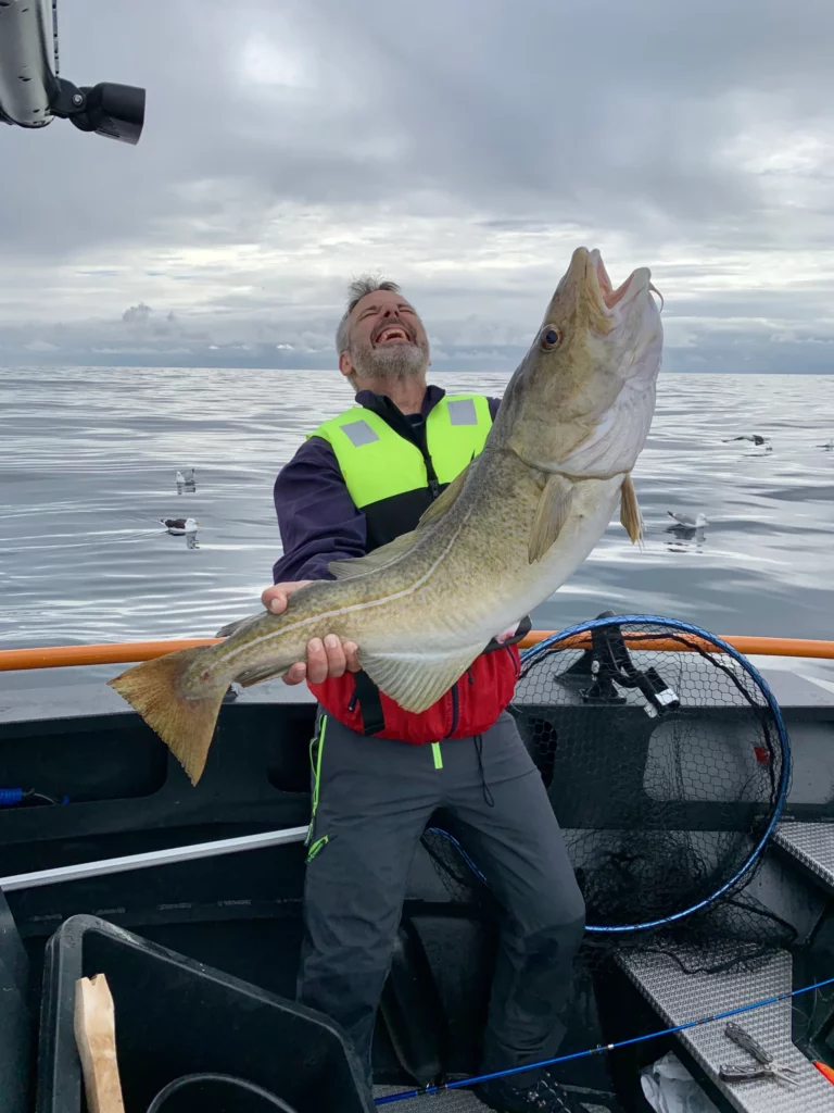 Unsere glücklichen Angler zum Ferienhaus Bømlo Fishing Adventure