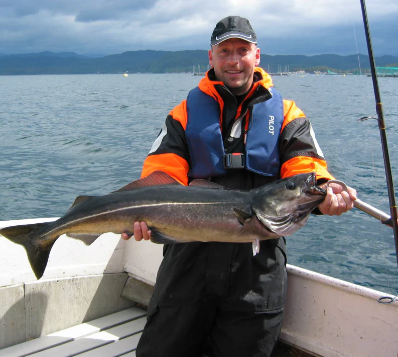 Unsere glücklichen Angler zum Ferienhaus Ferienhaus Eidsvik
