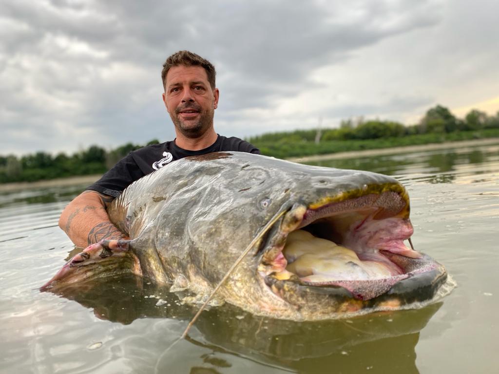 Unsere glücklichen Angler zum Ferienhaus Italien Wels Guiding Tour